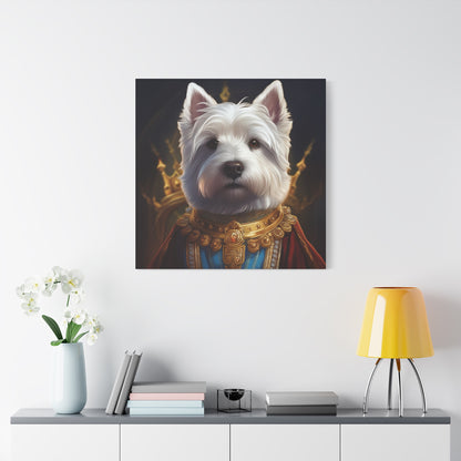 West Highland White Terrier Pet Portrait Renaissance - Canvas, wall art, wall print, dog portrait, dog art