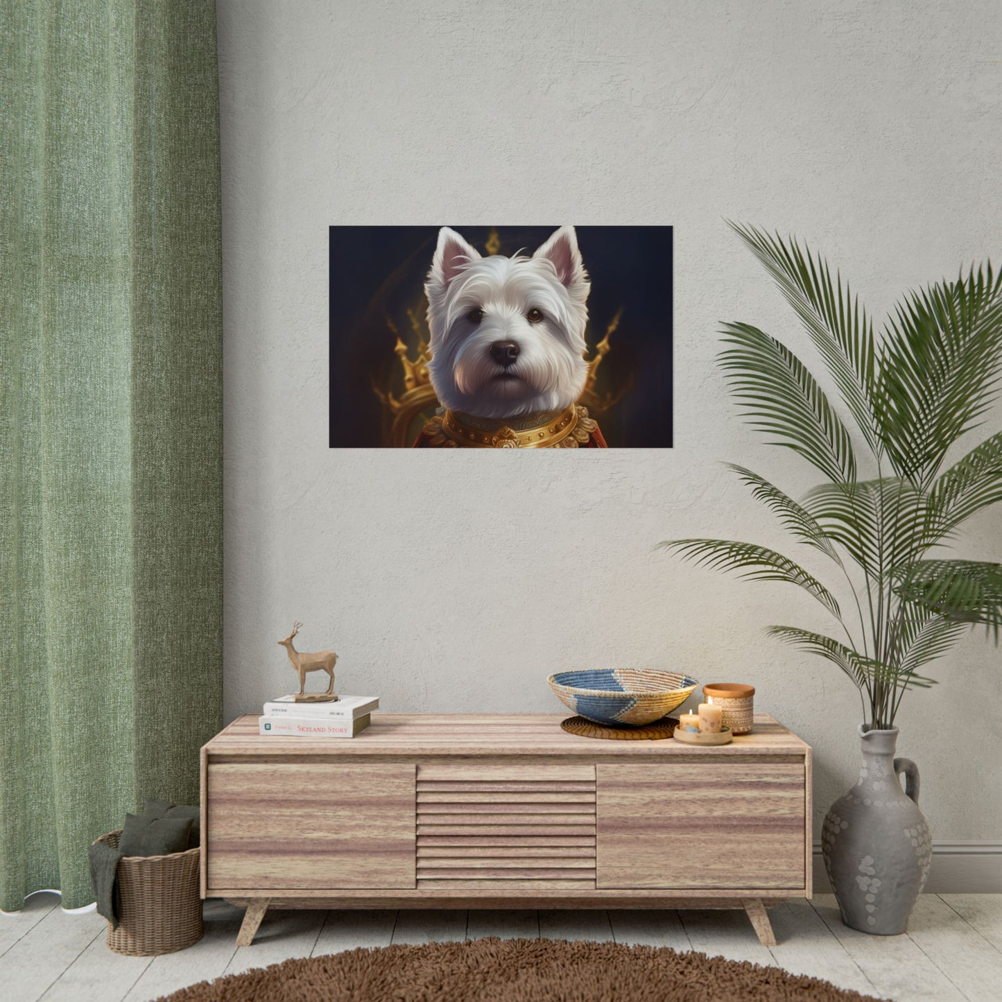 West Highland White Terrier Dog Renaissance Pet Portrait Print, West Highland White Terrier Art Print, Dog Wall Art, Wall Print, Wall Art
