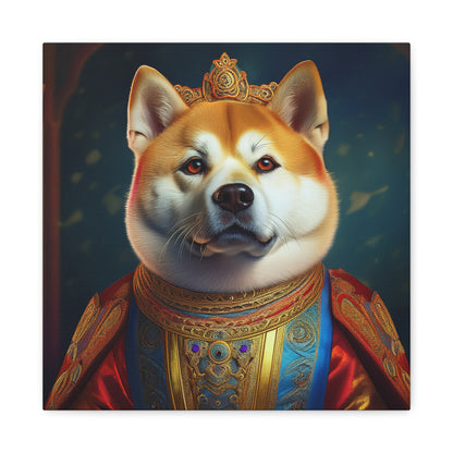 Shiba Renaissance Pet Portrait on Canvas, wall art, wall print, dog portrait, dog art