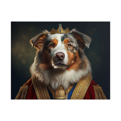 Australian Shepherd Dog Renaissance Pet Portrait Print | Wall Art | Wall Print