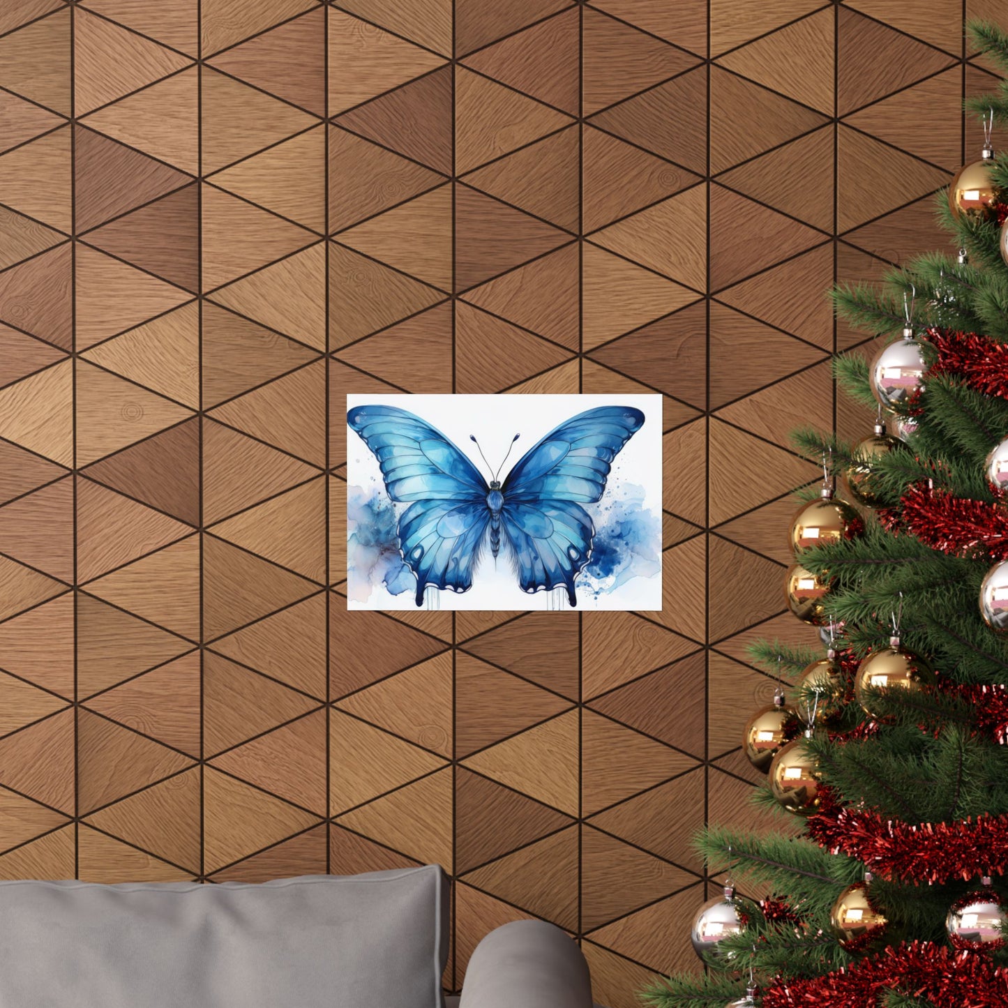 Blue Butterfly Alcohol Ink Wall Art | Unique Nursery Wall Print | Butterfly wall art | Wall Art | Wall Print