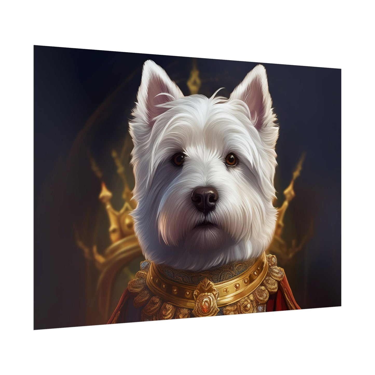 West Highland White Terrier Dog Renaissance Pet Portrait Print, West Highland White Terrier Art Print, Dog Wall Art, Wall Print, Wall Art