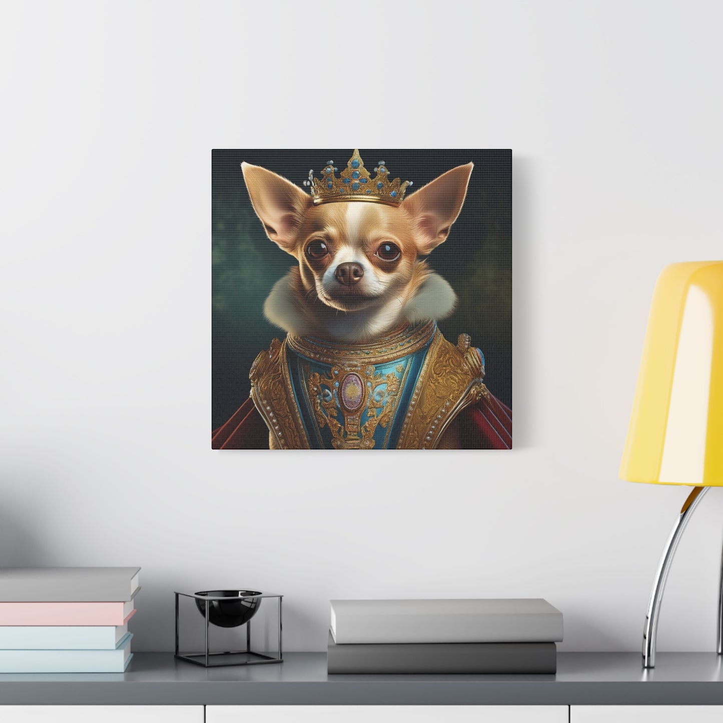 Chihuahua Renaissance Pet Portrait on Canvas | Wall art | Wall print | Dog art