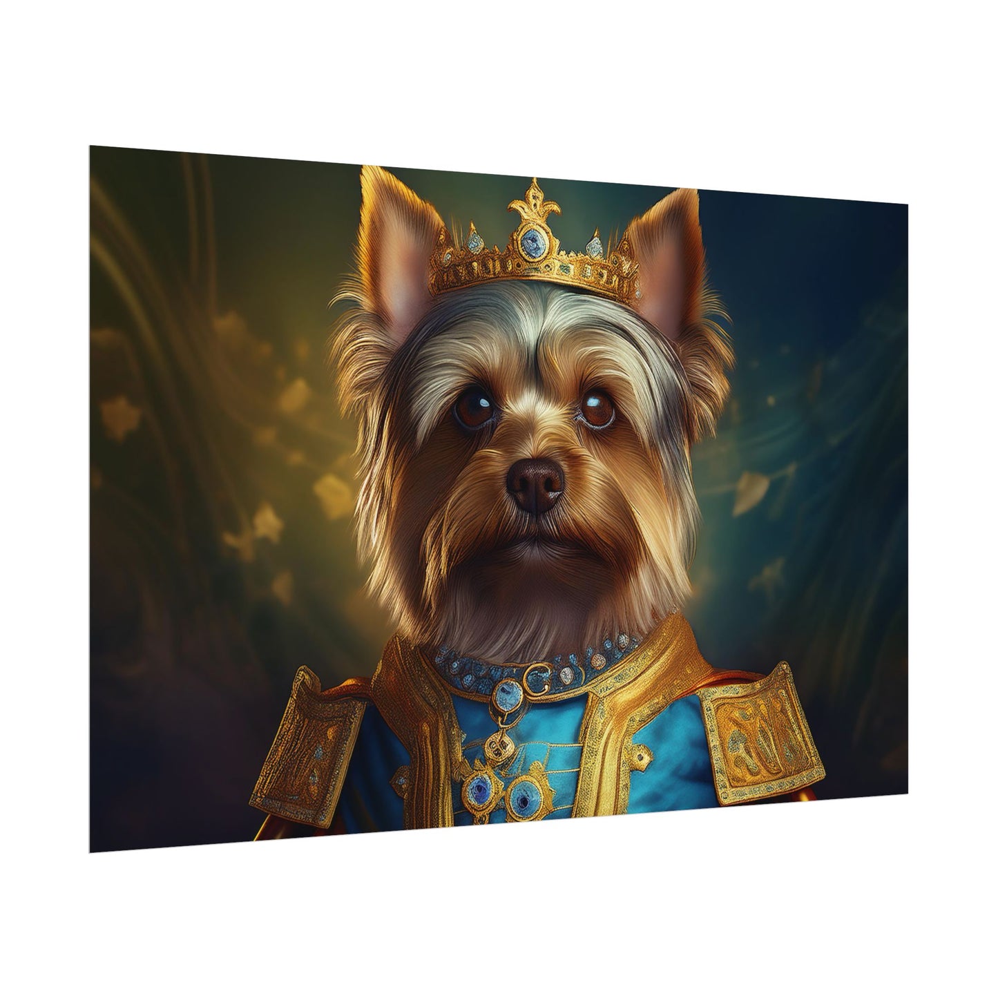 Yorkshire Terrier Dog Renaissance Pet Portrait Print | Wall Art | Wall Print | Dog Art