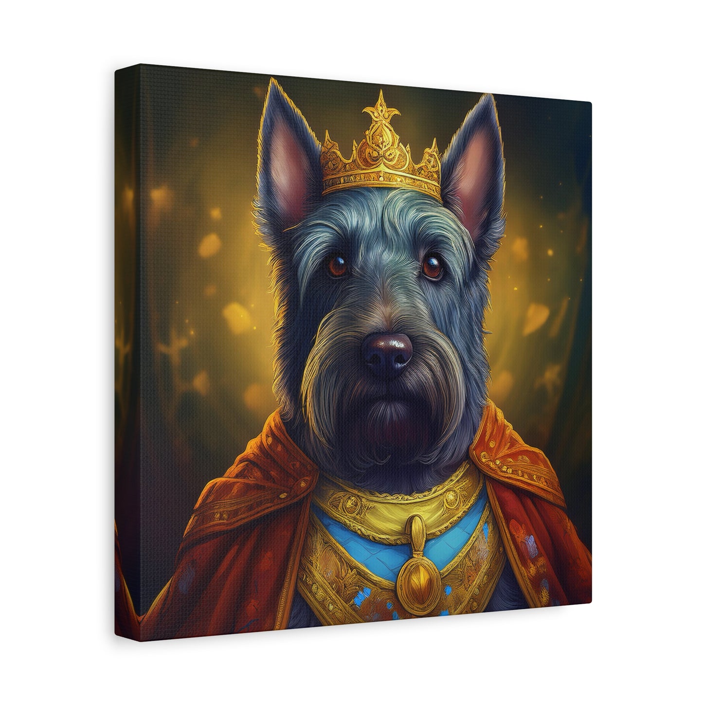 Scottish Terrier Renaissance Pet Portrait on Canvas | Wall art, wall print, dog portrait, dog art