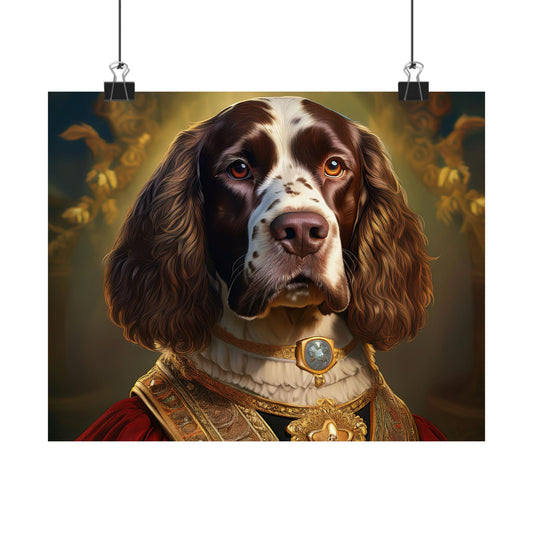 English Springer Spaniel Renaissance Dog Portrait Print, Wall Decor Gift, Dog Wall, wall prints, art prints