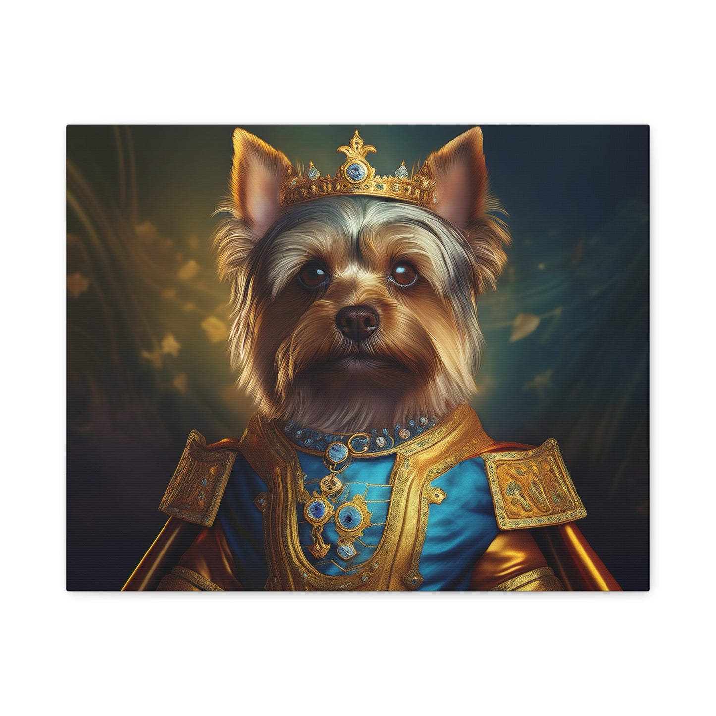 Yorkshire Terrier Renaissance Pet Portrait on Canvas | Wall Art | Wall Print | Dog Art