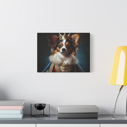Papillon Pet Portrait Renaissance on Canvas, wall art, wall print, dog portrait, dog art