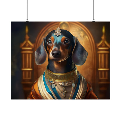 Dachshund Dog Renaissance Pet Portrait Print | Wall Art | Wall Print | Dog Art