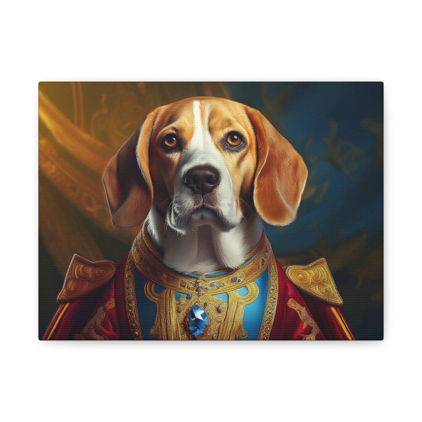 Beagle Renaissance Pet Dog Portrait  - Canvas, wall art, wall print, dog portrait, dog art