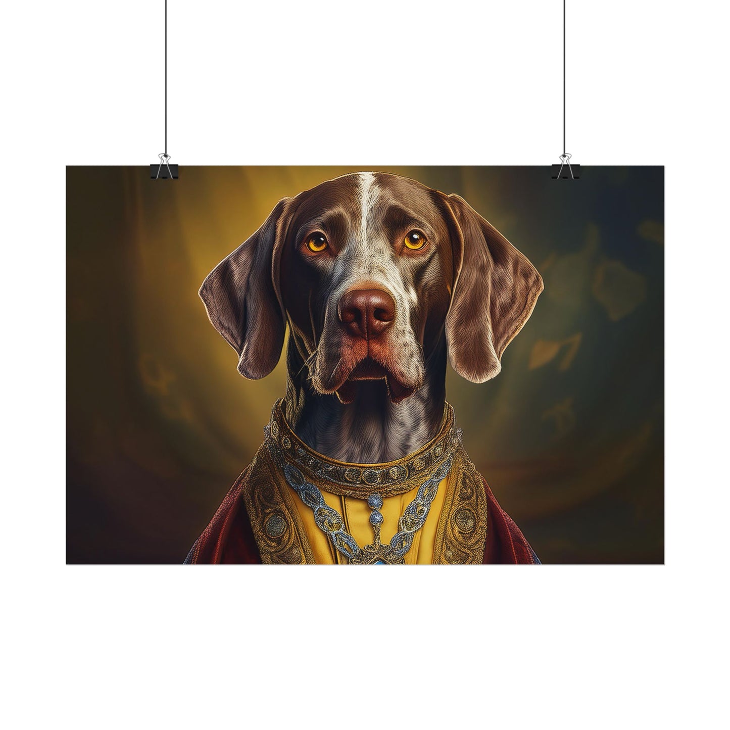 German Shorthaired Pointer Dog Renaissance Pet Portrait, Art Print, Animal Lover gift, Dog Wall Art, wall prints, wall art