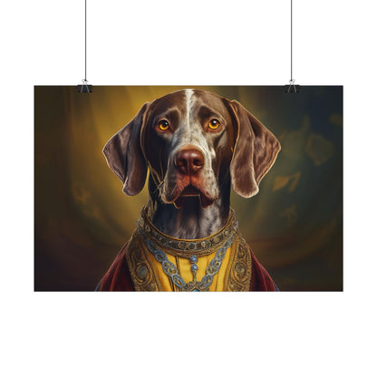 German Shorthaired Pointer Dog Renaissance Pet Portrait, Art Print, Animal Lover gift, Dog Wall Art, wall prints, wall art