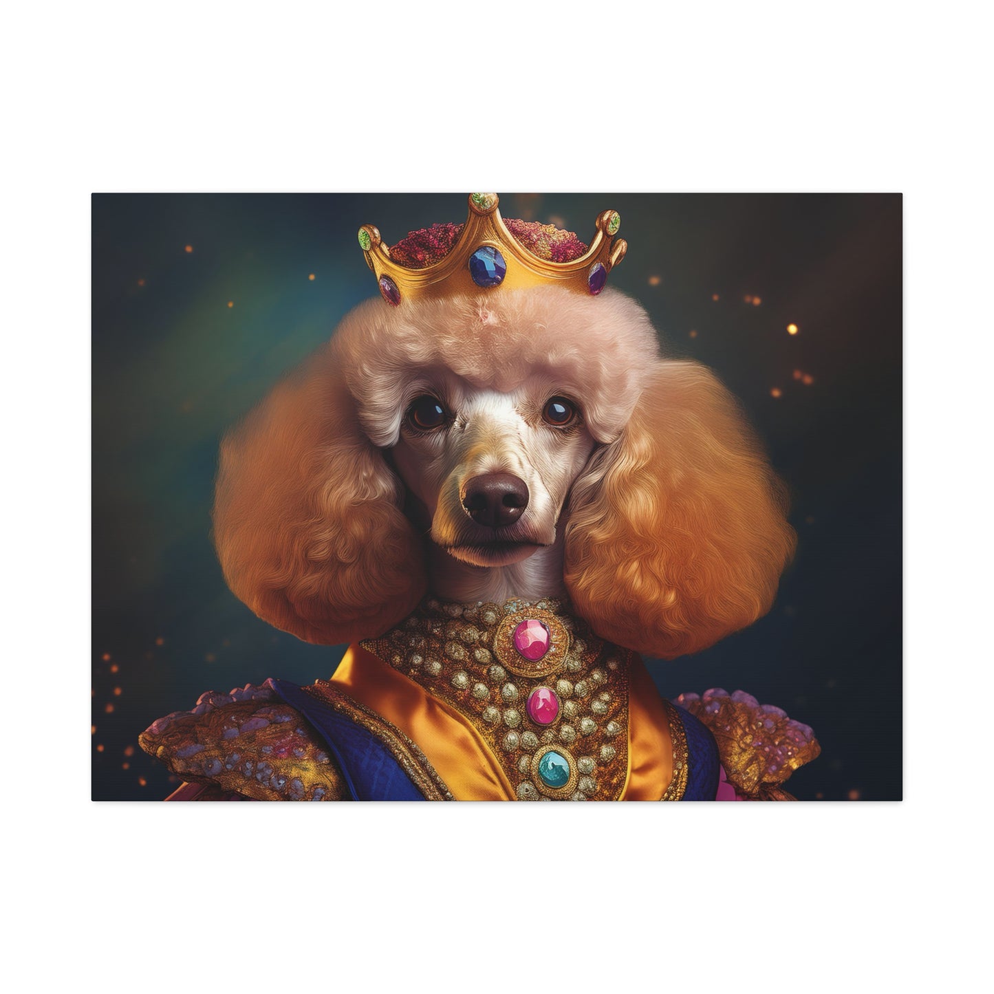 Poodle Pet Dog Renaissance Portrait on Canvas | Wall art | wall print