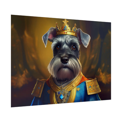 Miniature Schnauzer Dog Renaissance Pet Portrait Art Print | Wall Art | Wall Print