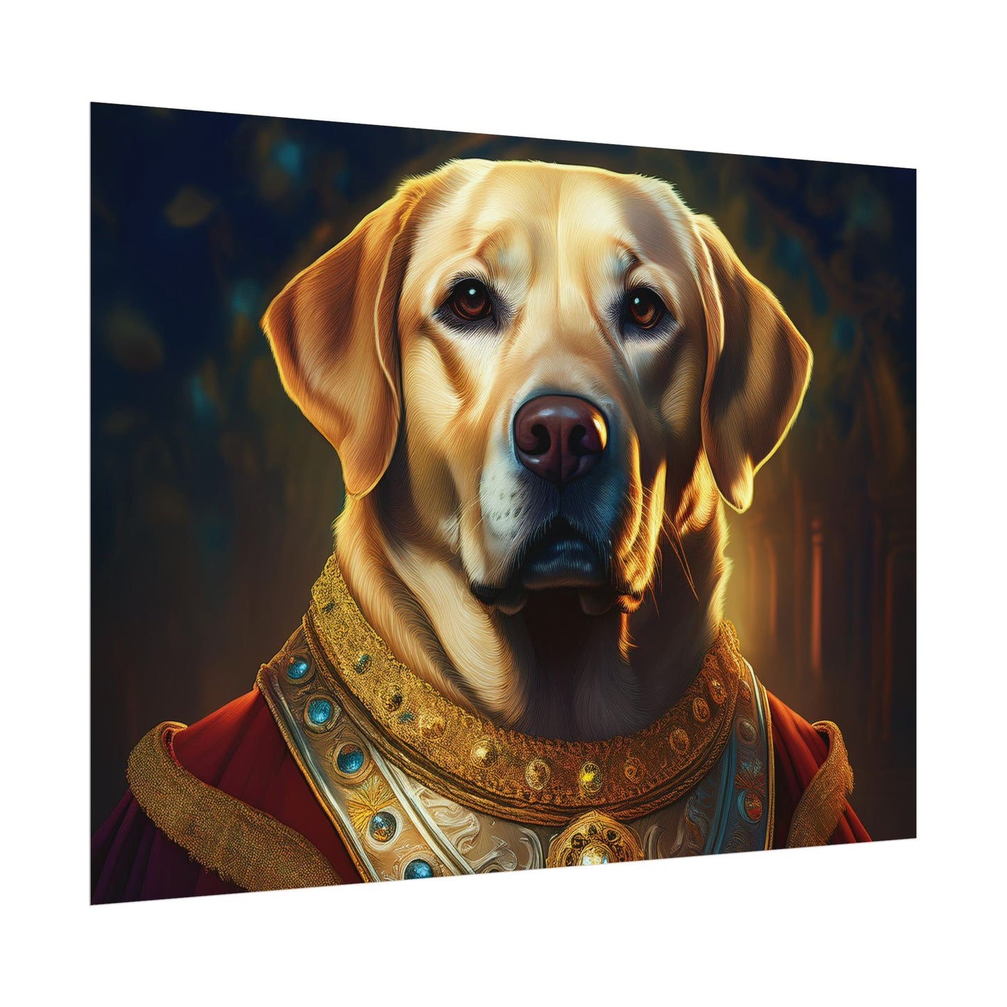 Labrador Retriever Renaissance Pet Portrait Art Print, Wall Decor Gift, Animal Lover Home Decor, Dog Wall Art
