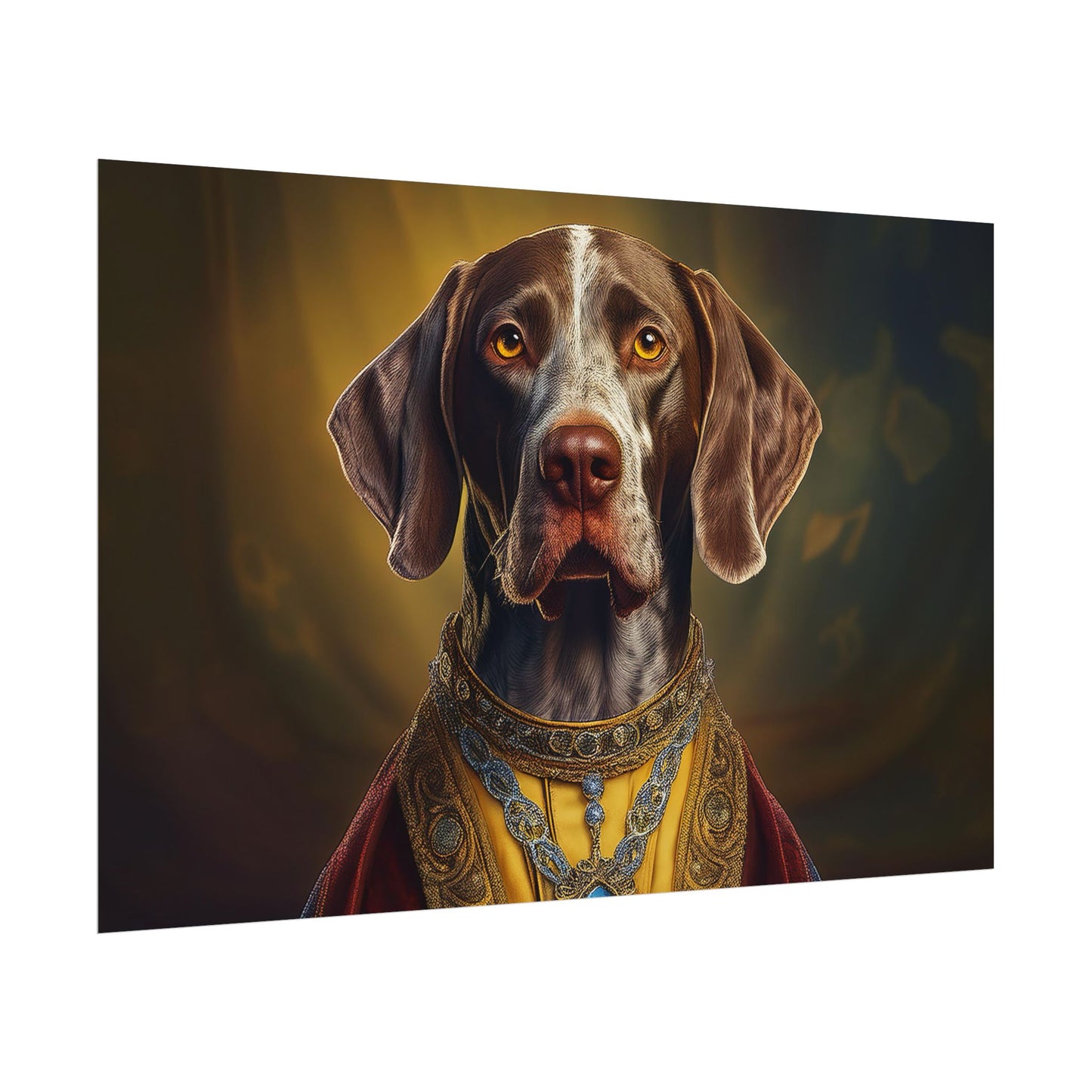 German Shorthaired Pointer Dog Renaissance Pet Portrait, Art Print, Animal Lover gift, Dog Wall Art, wall prints, wall art