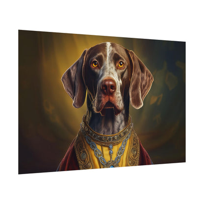 German Shorthaired Pointer Dog Renaissance Pet Portrait, Art Print, Animal Lover gift, Dog Wall Art, wall prints, wall art