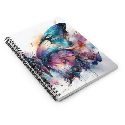 Butterfly Teal & Purple Ink Watercolor Notebook |  Journal for Notes | Diary | Dream Journal