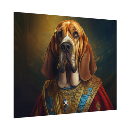 Bloodhound Renaissance Dog Portrait Art Print, Wall Decor Gift, Animal Lover Home Decor, Dog Wall Art