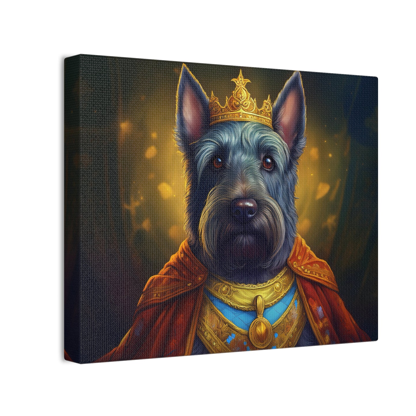 Scottish Terrier Renaissance Pet Portrait on Canvas | Wall art, wall print, dog portrait, dog art