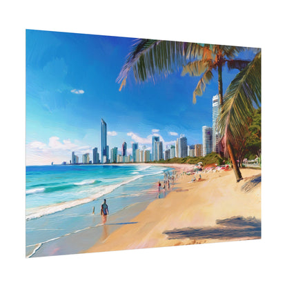 Surfers Paradise Beach Australia Coastal Print | Style 1 | Wall Art | Wall Print