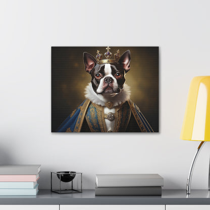 Boston Terrier Renaissance Pet Portrait on Canvas, wall print, wall art, dog portrait, dog art