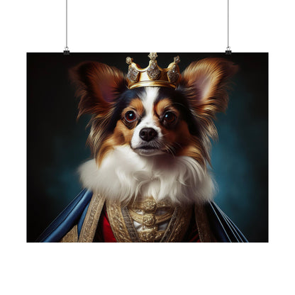 Papillon Renaissance Pet Portrait Print, Papillon Art Print, wall art, wall print