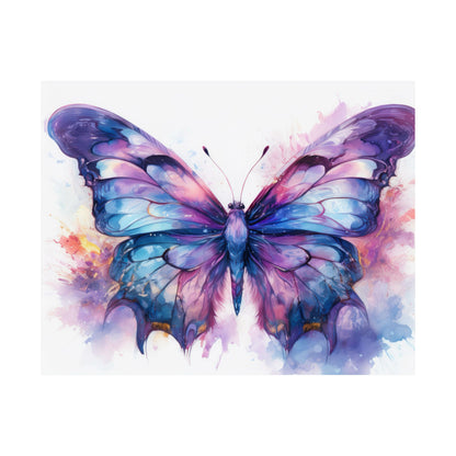 Blue & Purple Butterfly Alcohol Ink Wall Art | Butterfly wall art | Wall Art | Wall Print