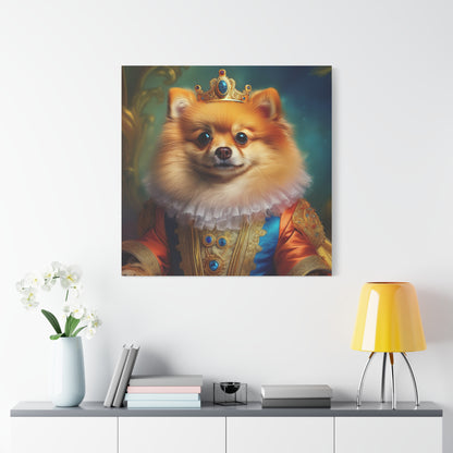 Pomeranian  Renaissance  Pet Portrait - Canvas - dog art, dog portait, wall art, wall print