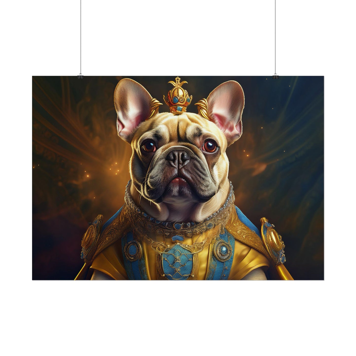 French Bulldog Renaissance Portrait Art Print, Wall Decor Gift, Animal Lover Home Decor, Dog Wall Art