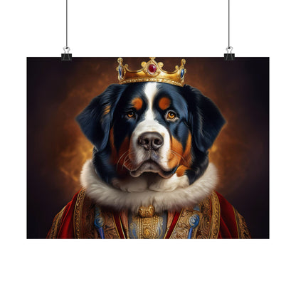 Bernese Mountain Dog Renaissance Pet Portrait Print, Art Print, Wall Art, Wall Prints, Dog Wall Art