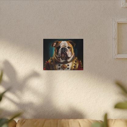 English Bulldog Pet Portrait Renaissance - Canvas, wall art, wall print, dog portrait, dog art