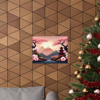 Japanese Cherry Blossom Wall Art Print | Wall Art | Wall Print | Japanese Wall Art