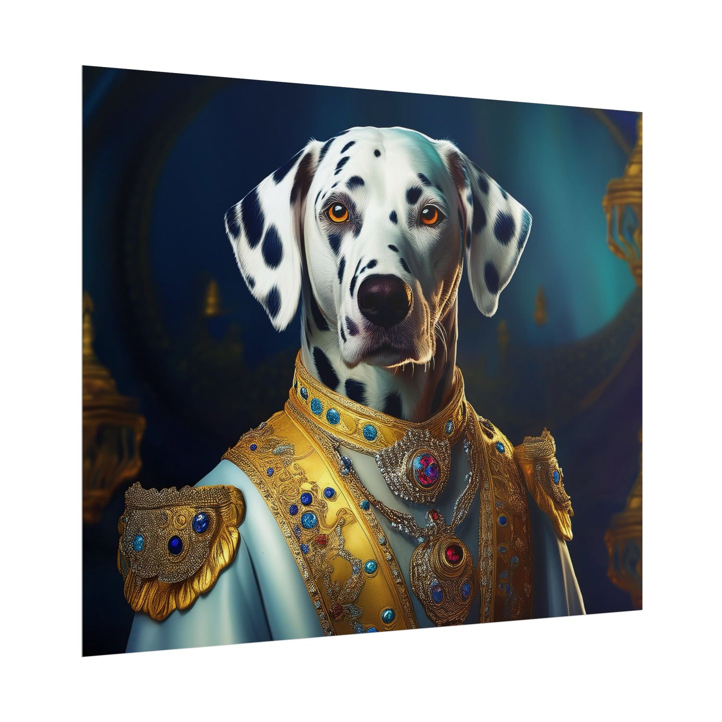 Dalmation Dog Renaissance Pet Portrait Wall Print | Art Print | Wall Art | Dog Art
