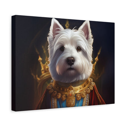 West Highland White Terrier Pet Portrait Renaissance - Canvas, wall art, wall print, dog portrait, dog art