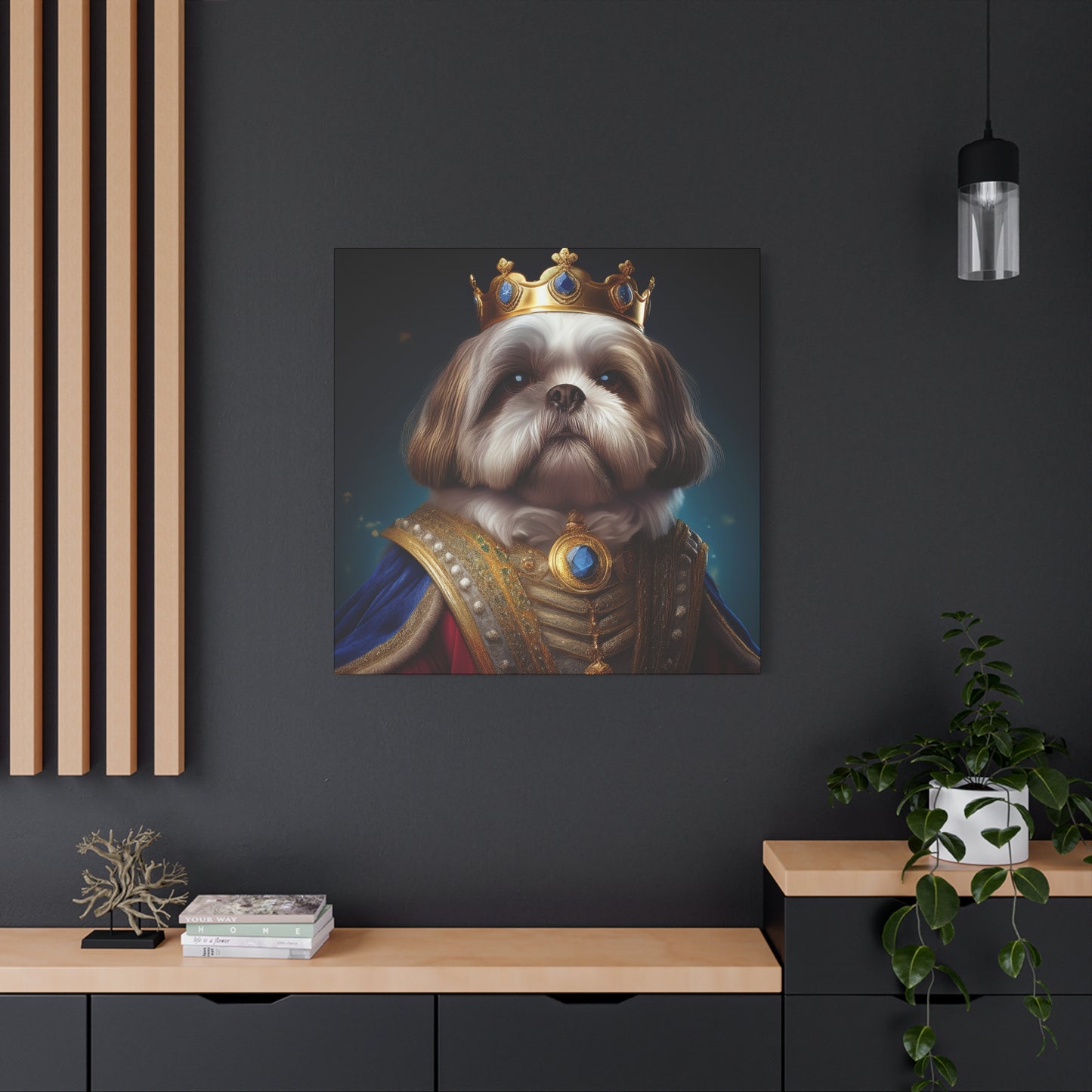 Shih Tzu Renaissance Pet Portrait on Canvas | wall art, wall print, dog portrait, dog art