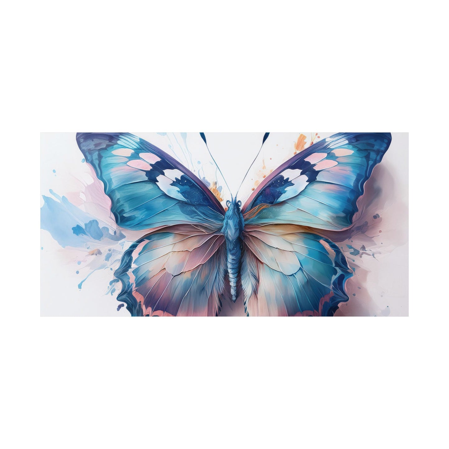 Teal, Blue & Pink Butterfly Alcohol Ink Wall Art |  Butterfly wall art | Wall Art | Wall Print
