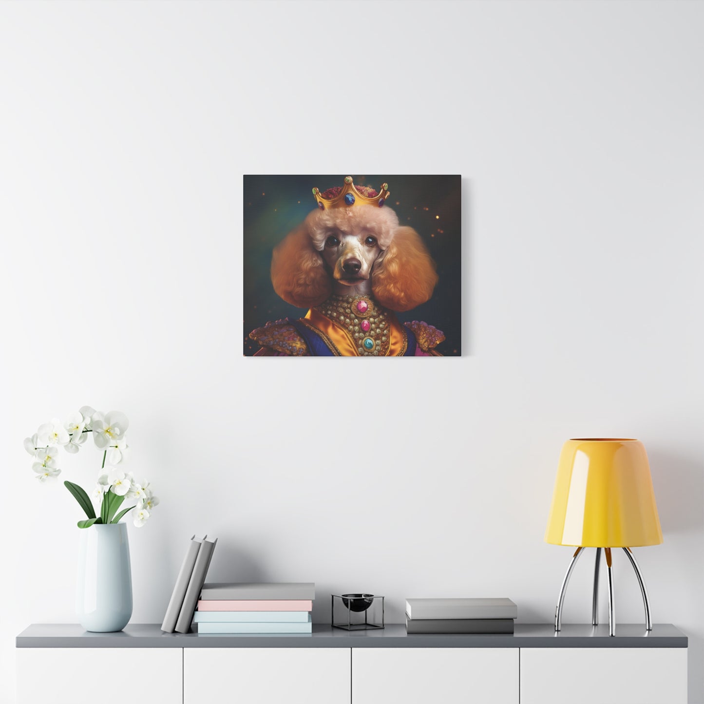Poodle Pet Dog Renaissance Portrait on Canvas | Wall art | wall print