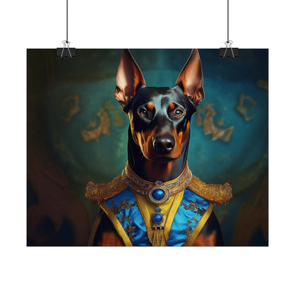Doberman Pinscher Renaissance  Dog Pet Portrait Print | Wall Art | Wall Print | Dog Art