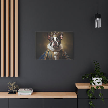 Boston Terrier Renaissance Pet Portrait on Canvas, wall print, wall art, dog portrait, dog art