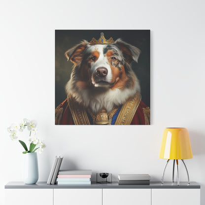 Australian Shepherd Pet Portrait Renaissance - Canvas, wall art, wall print, dog art, dog print