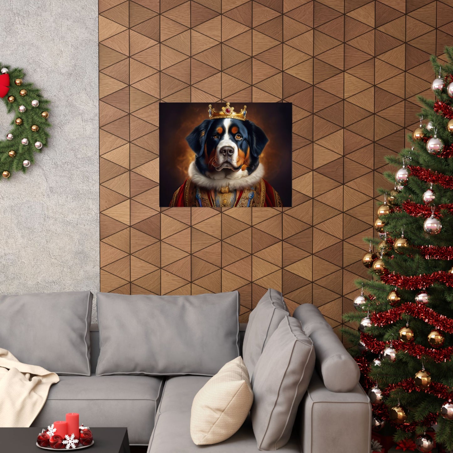 Bernese Mountain Dog Renaissance Pet Portrait Print, Art Print, Wall Art, Wall Prints, Dog Wall Art