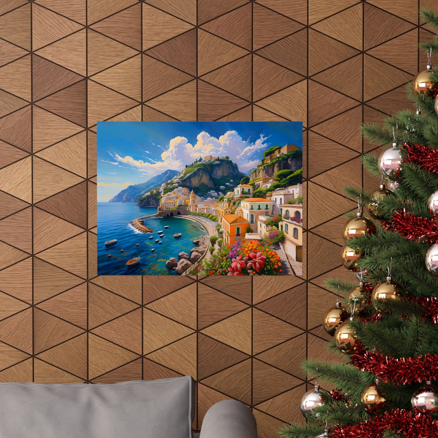 Amalfi Coast Italy Coastal Print | Style 2 | Wall Art | Wall Print