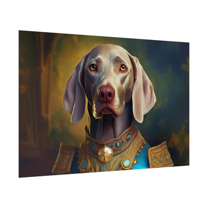 Weimaraner Renaissance Pet Portrait Print, wall print, wall art, Animal Lover Home Decor, Dog Wall Art