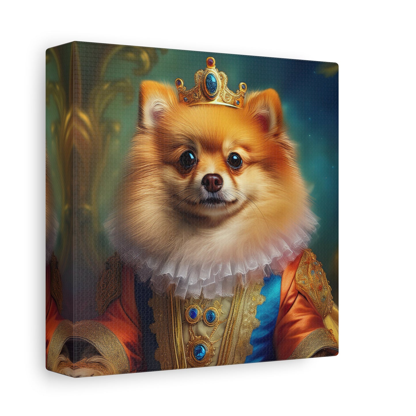 Pomeranian  Renaissance  Pet Portrait - Canvas - dog art, dog portait, wall art, wall print