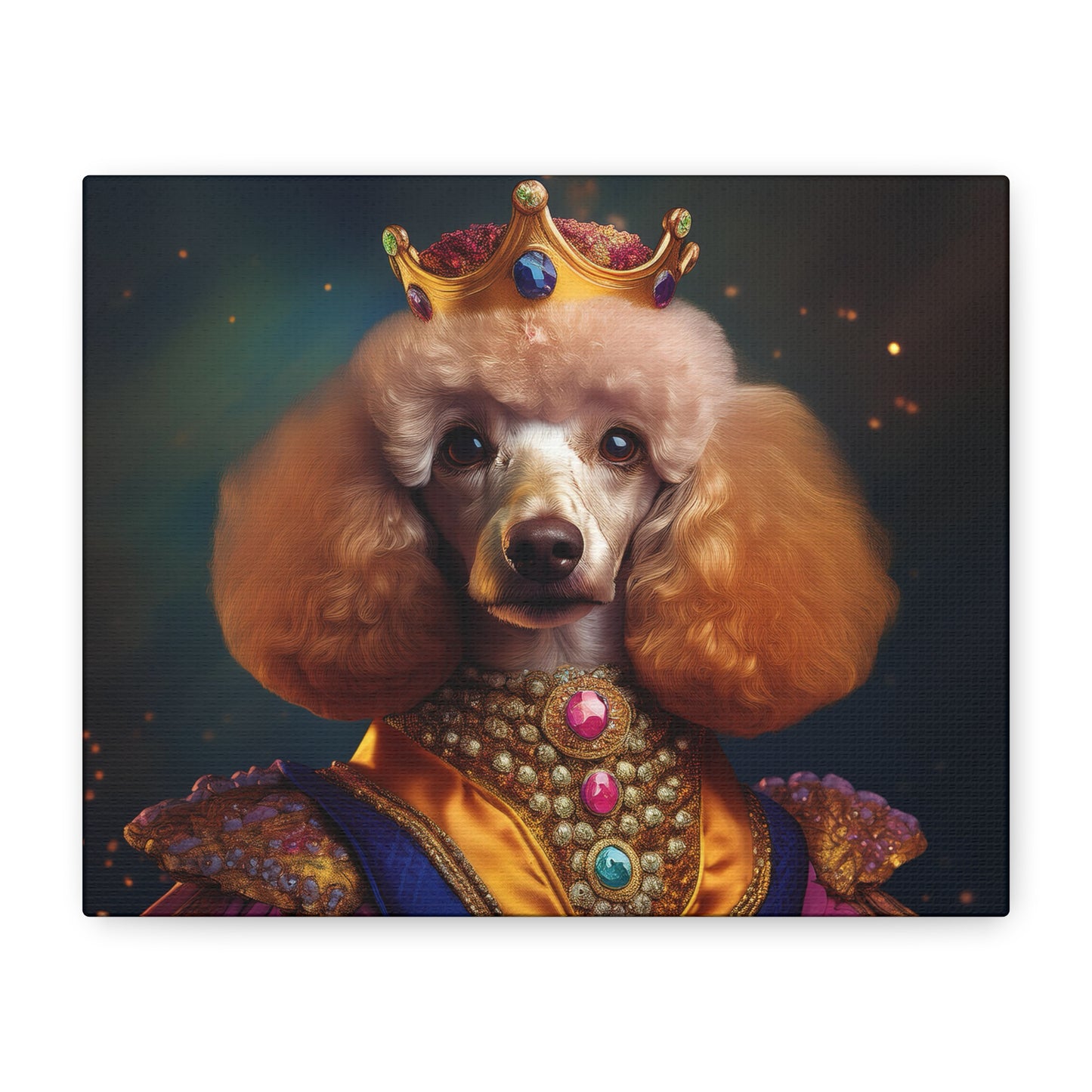 Poodle Pet Dog Renaissance Portrait on Canvas | Wall art | wall print