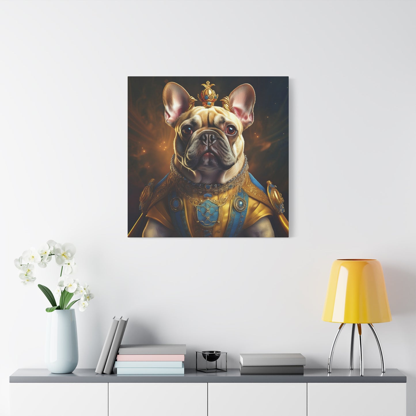 French Bulldog Renaissance Pet Portrait on Canvas | Wall Print | Wall Art | Dog Art