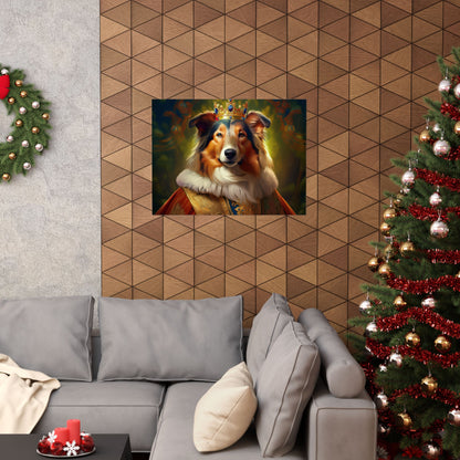 Collie Dog Renaissance Pet Portrait Print | Wall Art | Wall Print | Dog Art