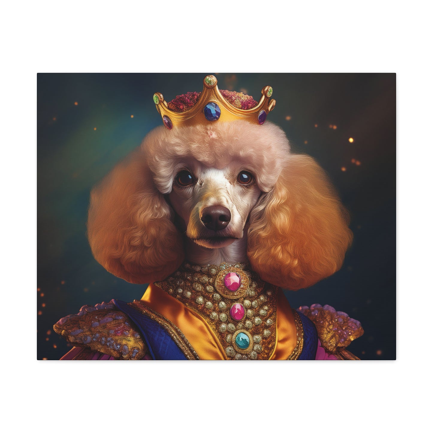 Poodle Pet Dog Renaissance Portrait on Canvas | Wall art | wall print