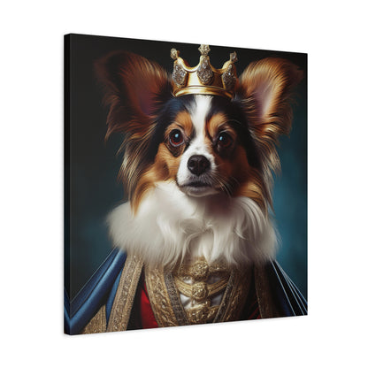 Papillon Pet Portrait Renaissance on Canvas, wall art, wall print, dog portrait, dog art